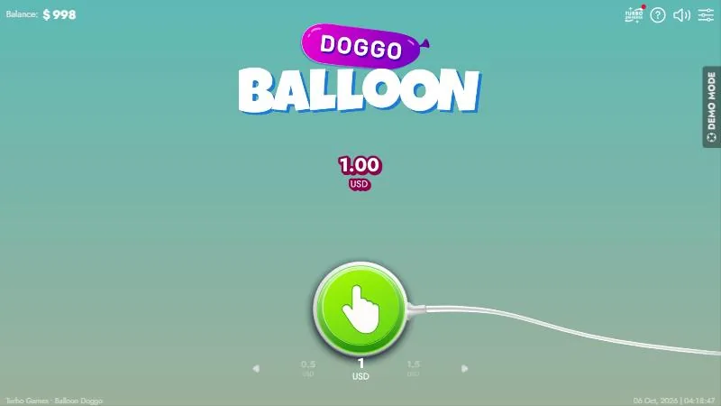 Balloon Doggo juste après un éclatement : le chien a disparu, la mise est perdue, solde fictif de 998 $